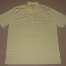 Mens Greg Norman ML75 Play Dry Short Sleeve Golf Polo Shirt XL Striped Yellow