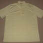Mens Greg Norman ML75 Play Dry Short Sleeve Golf Polo Shirt XL Striped Yellow