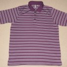 Mens Ashworth Brooks National Golf Club Okoboji SS Polo Shirt XL Striped Purple