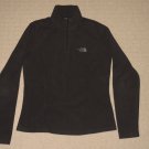 Womens The North Face TKA 100 Microvelour 1/4 Zip Fleece Pullover Small Black
