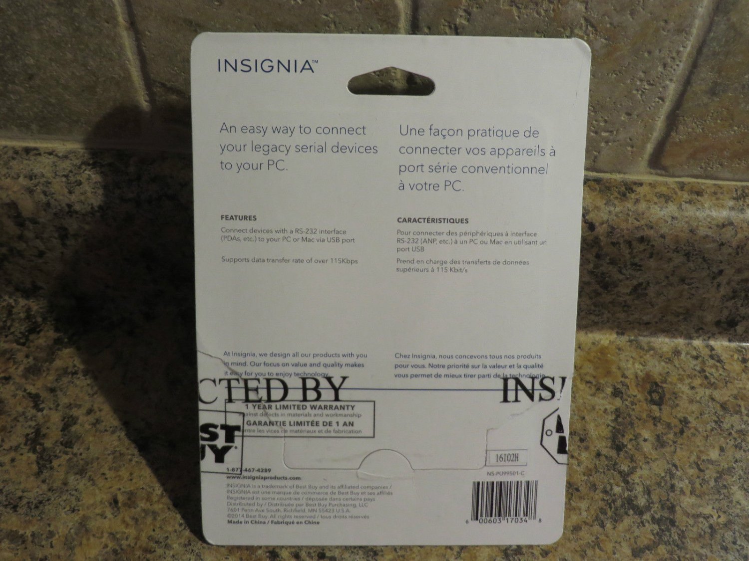 Insignia RS232 To USB Adapter (NS-PU99501-C) NEW Open Box FREE SHIPPING