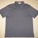 Mens Calvin Klein Short Sleeve SS Casual Polo Shirt XL Gray Solid 100% Cotton
