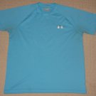 Mens Under Armour Heatgear Loose Short Sleeve SS Shirt Athletic MD Medium Blue
