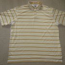 Mens Adidas Climacool Short Sleeve SS Golf Polo Shirt XXL Striped Yellow Tennis