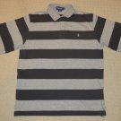 Mens Ralph Lauren Short Sleeve SS Golf Polo Shirt Large Striped Horse Logo