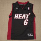 NBA Basketball Vintage Miami Heat LeBorn James #6 Jersey Youth Small Adidas