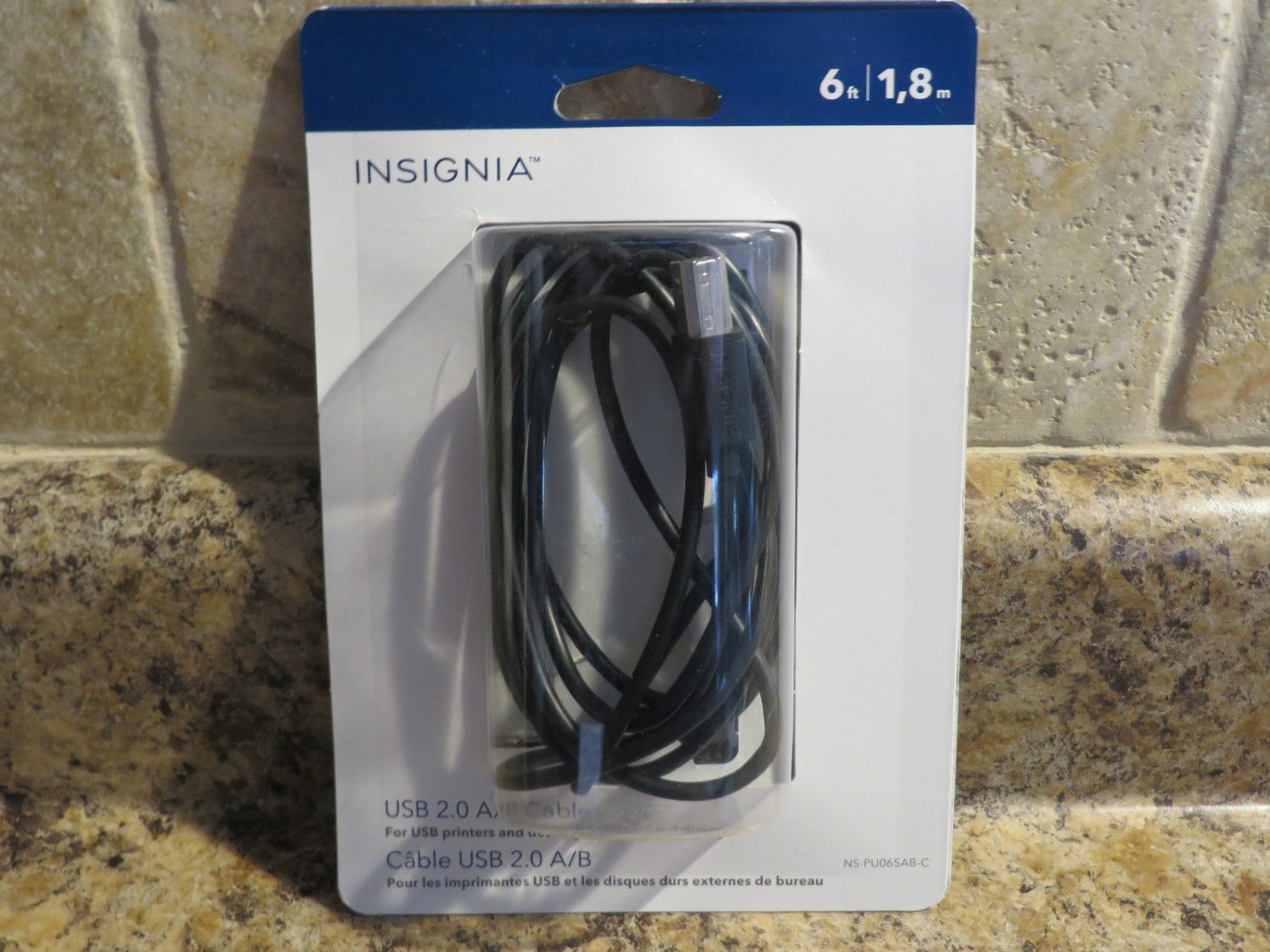Insignia 1.8m (6 ft.) USB A/B Cable (NS-PU065AB-C) NEW Open Box FREE SHIPPING