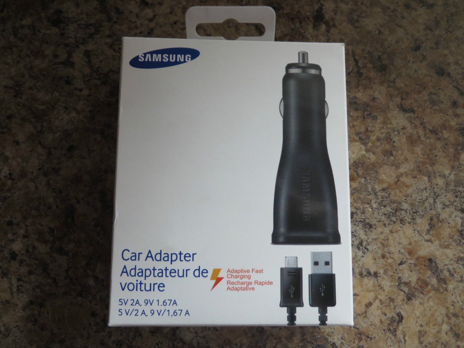 Samsung 0.75m (2.4 ft.) Fast Adapter Micro USB Car Charger (EP-LN915UBEGCA)
