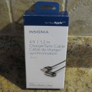 Insignia 1.2m (4 ft.) 30-Pin Charge/Sync Cable (NS-A3SC-C) - Black NEW Open Box