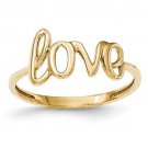 14K Polished Love Ring, Size 7
