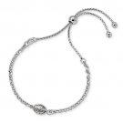 Sterling Silver Rhodium-Plate Miraculous Medal Adjustable 4-9in Bracelet