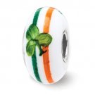 Sterling Silver Reflections Hand Painted The Irish Glass Bead