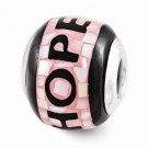 Sterling Silver Reflections Pink/Black MOP Hope Mosaic Bead