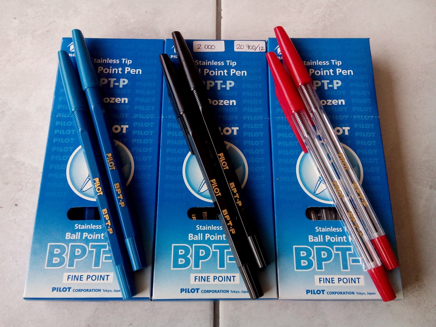 Pilot BPT-P Retractable GEL Pen Red Black and Blue