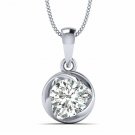 7 MM Stud pendant necklace gold pendant for women 18" chain necklace for girl