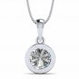 7 MM Stud pendant necklace gold pendant for women 18" chain necklace for girl