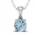 Aquamarine Color Stud Pendant Charismas Gift For Women