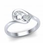 Dog Paw Print Ring 1/10ct Natural Diamond White Gold Ring size from US 5 to 10