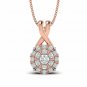 1/6ct Natural Diamond Round Diamond Stud Pendant For Women