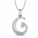 Diamond Gold Pendant 1/4ct diamond gold necklace for Women with 18" rope chain