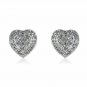 Diamond Stud Earrings 1/7ct Natural Diamond Gold Heart Shape Earrings for Women