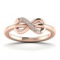 Infinity Anniversary Ring 1/10ct diamond H I1 white gold ring size US 5 to 9