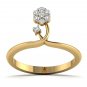 Flower Shape Diamond Ring White Gold 1/7ct Natural Diamond Ring gift for women