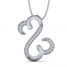 Jane Seymour pendant 1/8ct diamond gold open heart necklace for women 18" chain