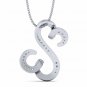 Jane Seymour pendant 1/8ct diamond gold open heart necklace for women 18" chain