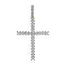 Jesus Cross Pendant 1.74ct diamond gold pendant for men hand pave 2.0 inches