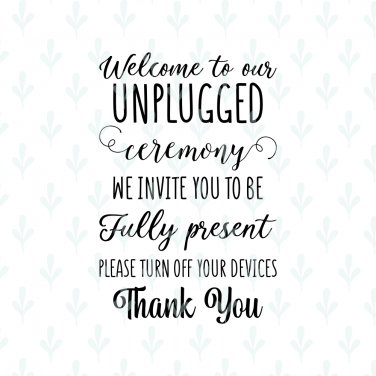 Free Free 80 Unplugged Wedding Sign Svg SVG PNG EPS DXF File