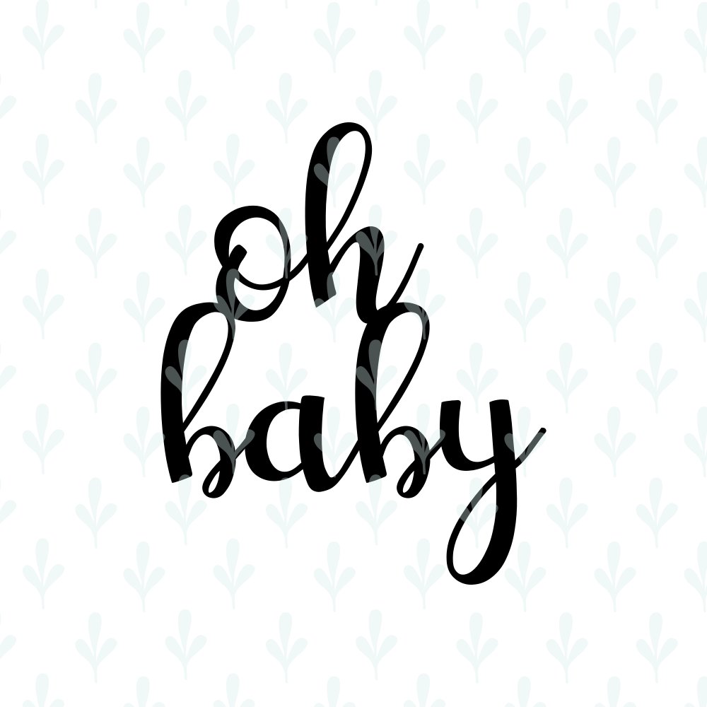 Download Oh Baby Cake Topper SVG Files for Cricut, DIY Baby Shower Sign, Cupcake PNG, Clipart, DXF, Vector