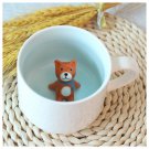 3D Cute Cartoon Miniature Animal Figurine Ceramics Coffee Cup - Baby Cat Inside