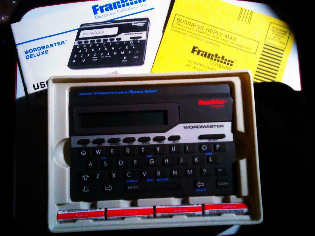 Franklin Wordmaster Deluxe Model WM1055 With User Manual & Bag