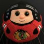 Chicago Blackhawks Plush Ty Beanie Ball NHL 4" Diameter In Great shape Go Hawks