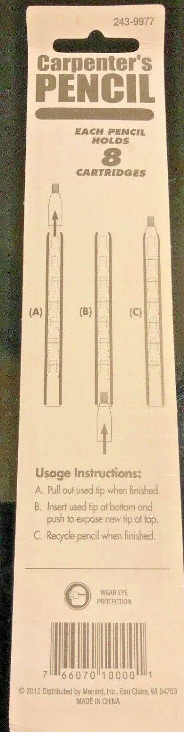 Qty 4 Menards 2 Pack Carpenter S Mechanical Pencil 243 9977 8 New Pencils