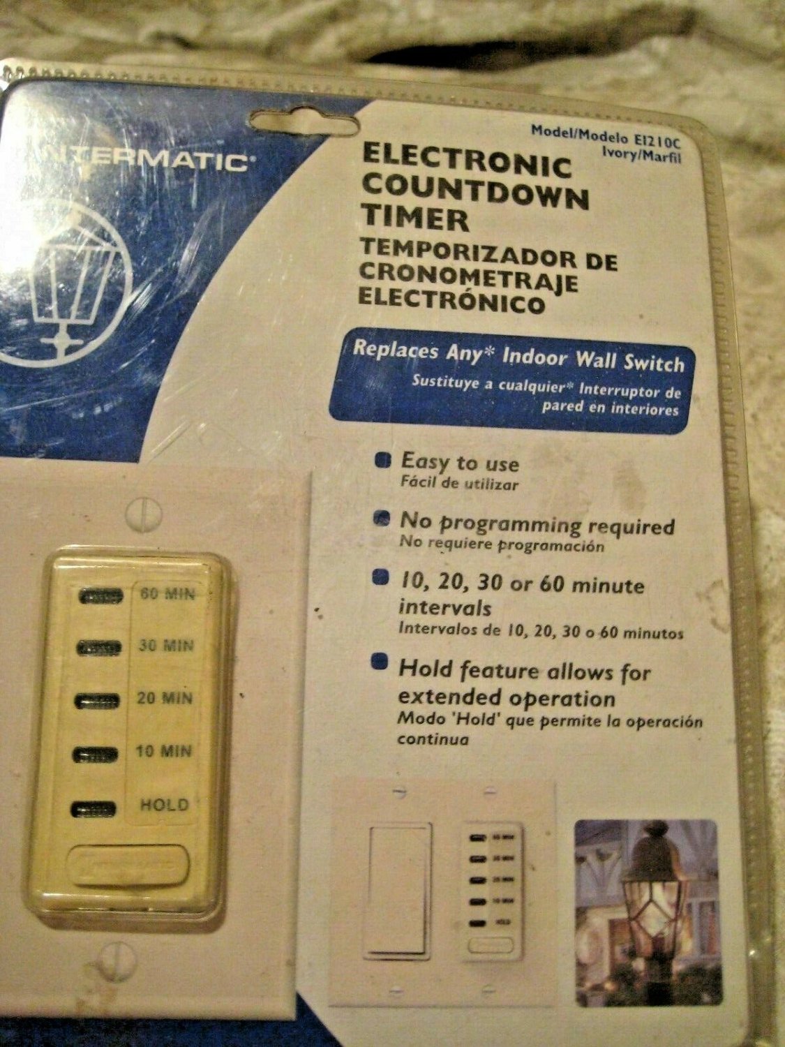 INTERMATIC in wall count down timer no programming easy to use 10,20,30,60 Minut