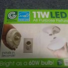 11 Watt Screw in OR Plug In Greenlite LED Bulb all Purpose Fixture New W/ SWITC