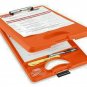 Saunders Portable Desktop Clipboard 1/2"Storage 10"x16" FLUORESCENT ORANGE 00533