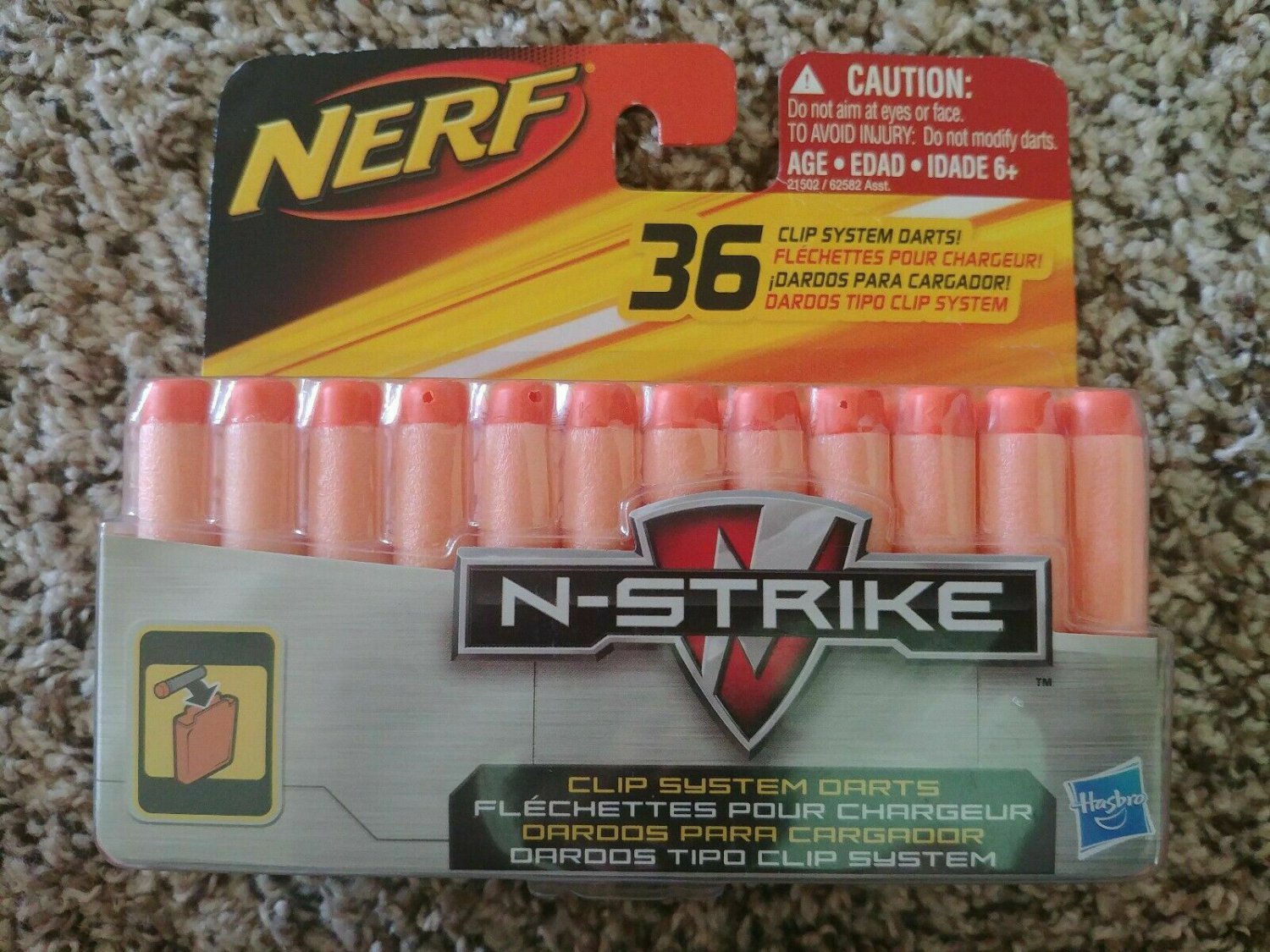 NEW NIP Nerf N-Strike 36 Clip System Darts Official Hasbro 62573 New & 18 BONUS