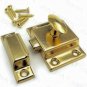 3 x Door Catch 1-7/8" (Twist) Brass Plated With Screws C21-C43001BP BRAND NEW