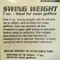 Golf Swing Weight Trainer Warm-up Device 7 Ounces for Clubs BRAND NEW OLD STOCK