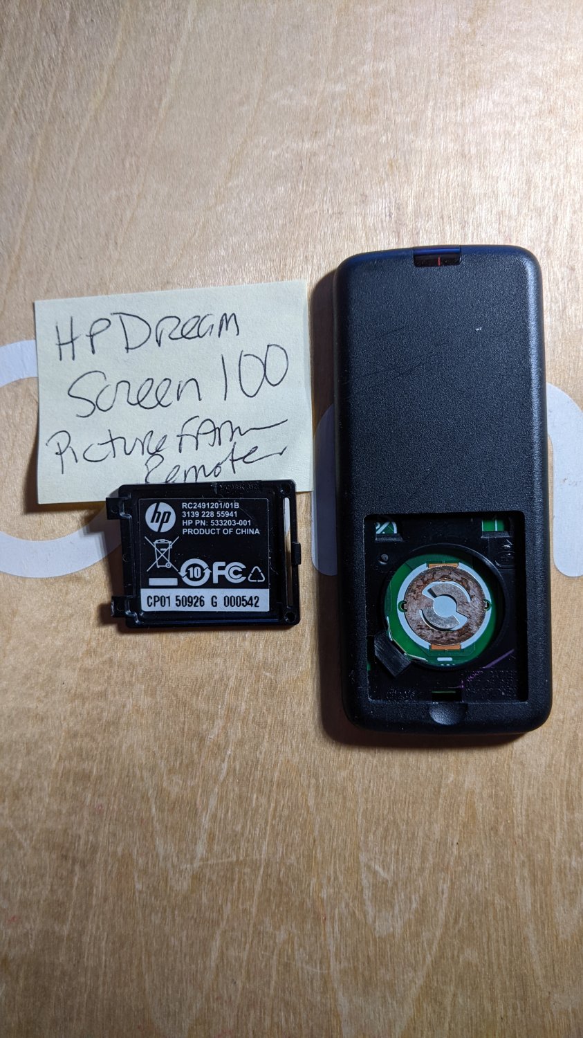 HP DREAM SCREEN 100 REMOTE CONTROL REPLACEMENT