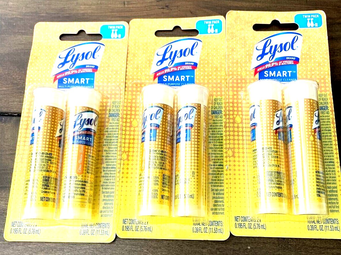 6 Lysol SMART Multi-Purpose Cleaner Refill Cartridge Citrus Breeze Scent NEW