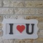 I Love you Sign heart Plaque Wood Wall Decor handmade valentine gift