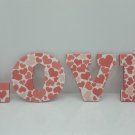 Wooden Love Sign Vintage Red Pink Plaque Letters Wedding Gift Decor valentine