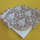 Wood Coasters Handmade Set 4 Drink Coaster Holder round for table with decor