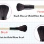 Makeup Brush 32pcs Professional Cosmetic Organizer Rod Set Kit with Black Bag