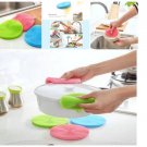 Silicone Sponge Kitchen With Holder Dish Brush Multipurpose Antibacterial 3Pcs