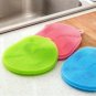 Silicone Sponge Kitchen With Holder Dish Brush Multipurpose Antibacterial 3Pcs
